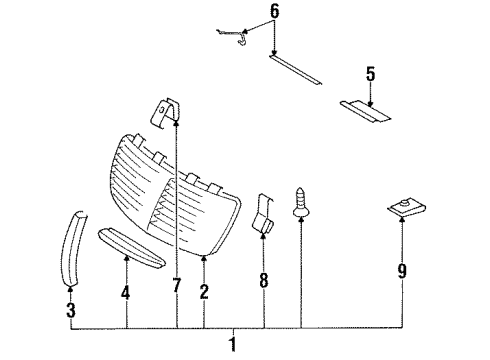 140-888-03-85 Mercedes-Benz Molding