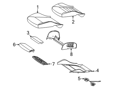 Mercedes-Benz 290-910-80-07-1D44 COVER, SEAT CUSHION Mercedes-Benz 290-910-80-07-1D44 COVER, SEAT CUSHION