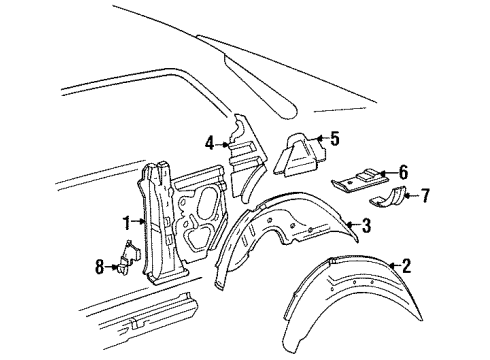 Mercedes-Benz 123-637-02-75 Wheelhouse Mercedes-Benz 123-637-02-75 Wheelhouse