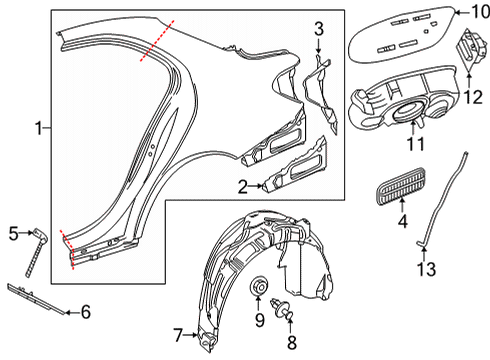 Mercedes-Benz 213-830-58-05-64 VENT FLAP Mercedes-Benz 213-830-58-05-64 VENT FLAP