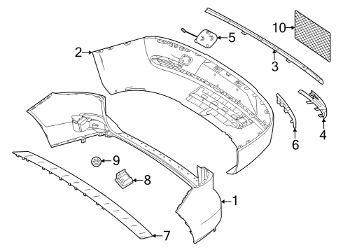 Mercedes-Benz 243-880-12-04 COVER, BUMPER AREA Mercedes-Benz 243-880-12-04 COVER, BUMPER AREA
