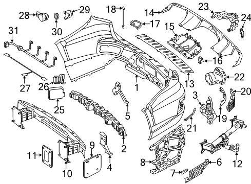 Mercedes-Benz 166-490-18-27 Tail Pipe Cover Mercedes-Benz 166-490-18-27 Tail Pipe Cover