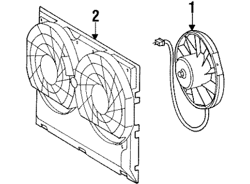 124-505-47-55 Mercedes-Benz Shroud Assembly