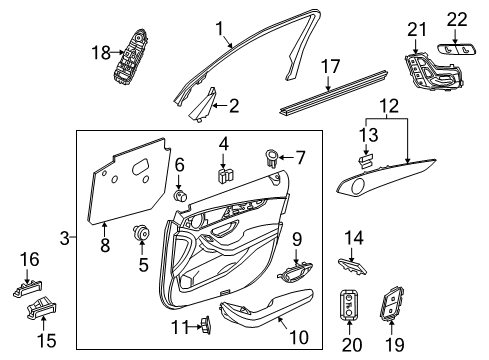 Mercedes-Benz 205-720-05-95-66-9H15 ARMREST Mercedes-Benz 205-720-05-95-66-9H15 ARMREST