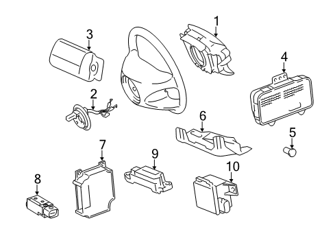 Mercedes-Benz 230-860-22-02-9116 Driver Inflator Module Mercedes-Benz 230-860-22-02-9116 Driver Inflator Module