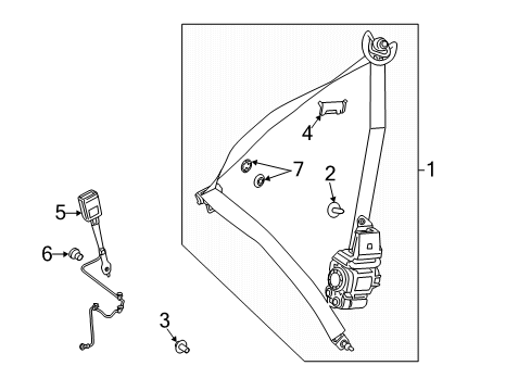 Mercedes-Benz 118-860-18-00-9C94 SEAT BELT