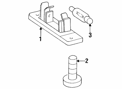 Mercedes-Benz 007985-005504 License Lamp Bolt 007985-005504 Mercedes-Benz License Lamp Bolt