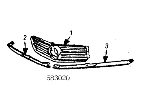 Mercedes-Benz 126-880-03-85 Grille Assembly Mercedes-Benz 126-880-03-85 Grille Assembly