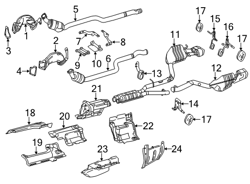 212-490-25-60 Mercedes-Benz EXHAUST GAS LINE