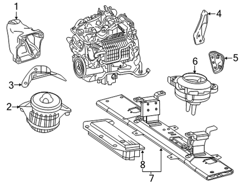 Mercedes-Benz 000000-008865 Engine Bracket Mount Bolt 000000-008865 Mercedes-Benz Engine Bracket Mount Bolt