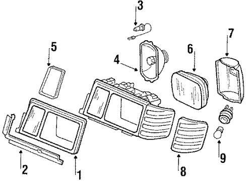 201-820-11-61 Mercedes-Benz Headlamp Assembly