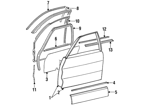 Mercedes-Benz 126-725-03-71-7101 Molding 126-725-03-71-7101 Mercedes-Benz Molding