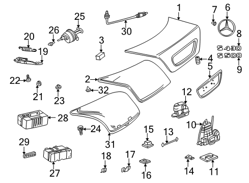 Mercedes-Benz 220-890-15-67 Lock Cylinder 220-890-15-67 Mercedes-Benz Lock Cylinder