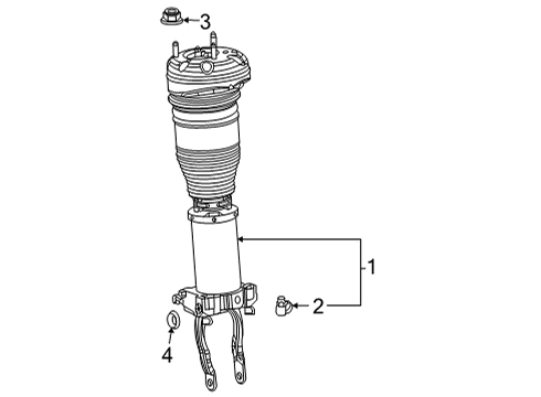 Mercedes-Benz 167-320-09-03 EXCHANGE AIR SUSPENSION STRUT