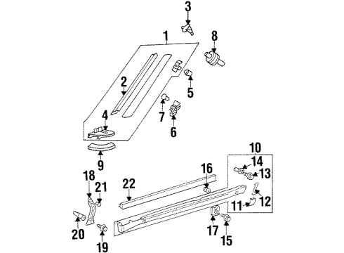 140-698-15-98 Mercedes-Benz Pillar Molding Seal