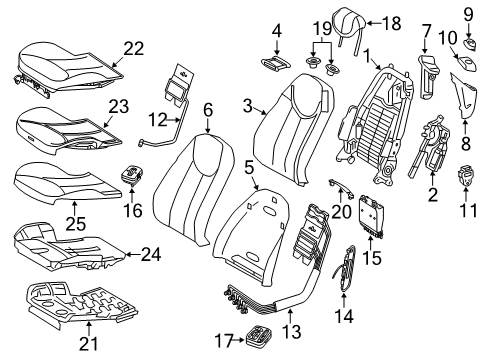 Mercedes-Benz 215-970-00-41 Headrest Guide 215-970-00-41 Mercedes-Benz Headrest Guide
