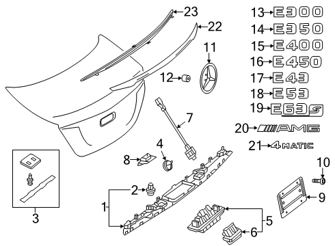 Mercedes-Benz 238-790-02-00 Spoiler 238-790-02-00 Mercedes-Benz Spoiler