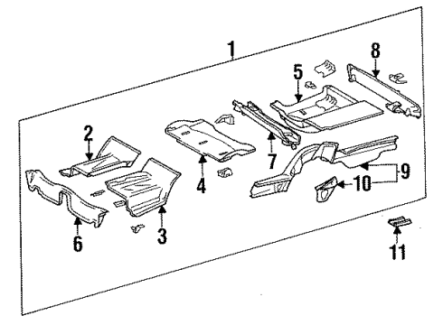 Mercedes-Benz 124-610-23-61 Floor Pan Assembly Mercedes-Benz 124-610-23-61 Floor Pan Assembly