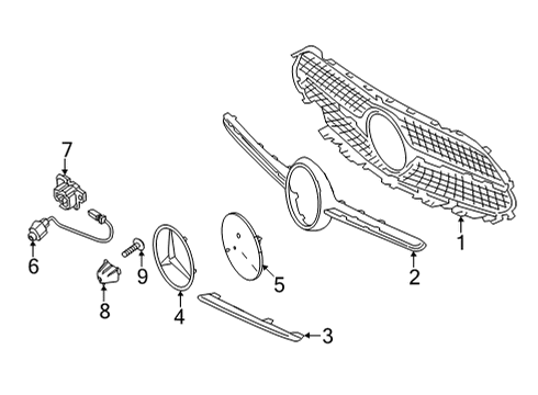 Mercedes-Benz 257-885-57-03-64 TRIM BAR Mercedes-Benz 257-885-57-03-64 TRIM BAR