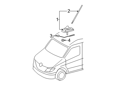 906-820-00-75 Mercedes-Benz ANTENNA