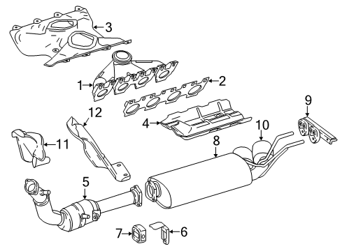 463-490-34-00 Mercedes-Benz EXHAUST GAS LINE, REAR