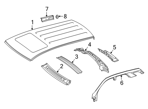 Mercedes-Benz 292-630-34-00 Roof Rail 292-630-34-00 Mercedes-Benz Roof Rail