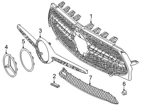 Mercedes-Benz 118-888-45-00-64 TRIM BAR 118-888-45-00-64 Mercedes-Benz TRIM BAR
