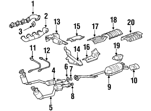 129-490-14-21 Mercedes-Benz Muffler & Pipe