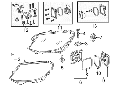 Mercedes-Benz 222-906-84-03-64 LAMP UNIT Mercedes-Benz 222-906-84-03-64 LAMP UNIT
