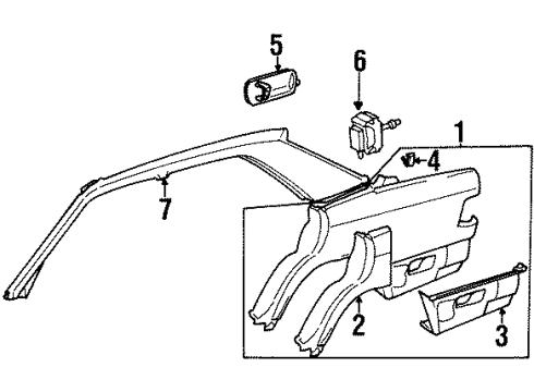 124-637-63-09 Mercedes-Benz Lock Pillar