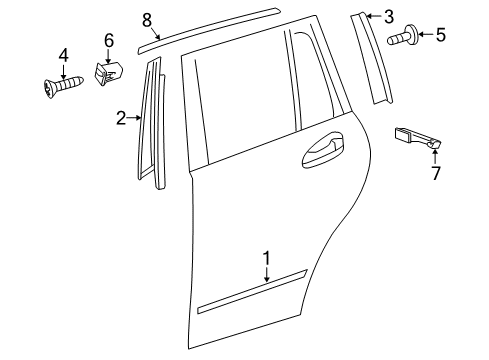 Mercedes-Benz 253-735-30-01 Trim Strip Mercedes-Benz 253-735-30-01 Trim Strip