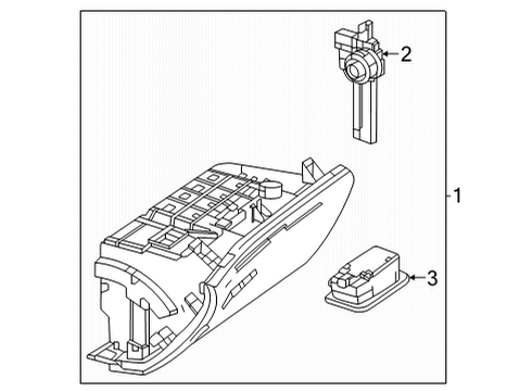 Mercedes-Benz 167-680-41-00-8V57 Glove Compartment Housing Mercedes-Benz 167-680-41-00-8V57 Glove Compartment Housing
