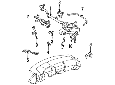 Mercedes-Benz 140-689-21-14 Support Bracket 140-689-21-14 Mercedes-Benz Support Bracket