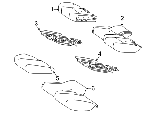 Mercedes-Benz 167-920-69-21-9E38 OUTER COVER, RR SEAT CUSH Mercedes-Benz 167-920-69-21-9E38 OUTER COVER, RR SEAT CUSH