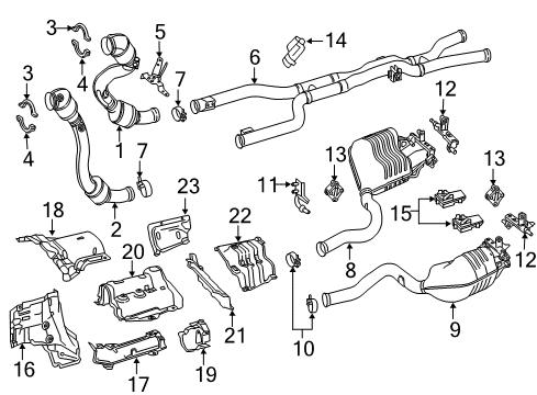 Mercedes-Benz 213-490-61-05 Muffler 213-490-61-05 Mercedes-Benz Muffler