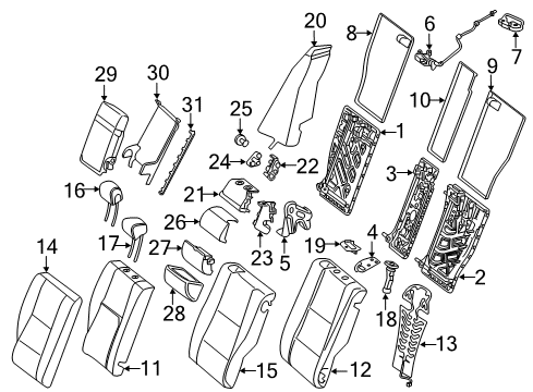Mercedes-Benz 213-970-20-00-64-8U01 HEAD RESTRAINT Mercedes-Benz 213-970-20-00-64-8U01 HEAD RESTRAINT
