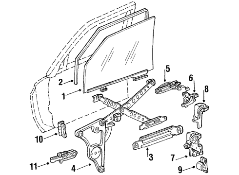 Mercedes-Benz 123-720-00-15 Guide Channel 123-720-00-15 Mercedes-Benz Guide Channel