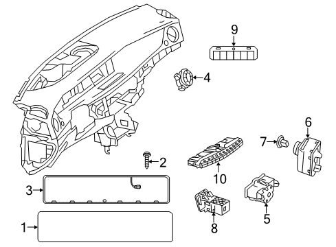 Mercedes-Benz 222-900-72-17-9E93 Control Switch Assembly Mercedes-Benz 222-900-72-17-9E93 Control Switch Assembly