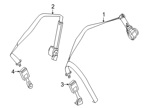 Mercedes-Benz 166-860-30-86-65-8T44 SEAT BELT Mercedes-Benz 166-860-30-86-65-8T44 SEAT BELT