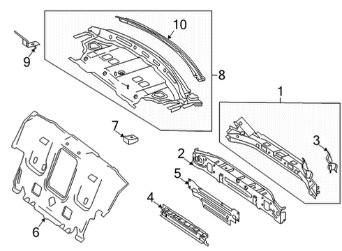 Mercedes-Benz 223-640-23-01 REAR PANEL Mercedes-Benz 223-640-23-01 REAR PANEL