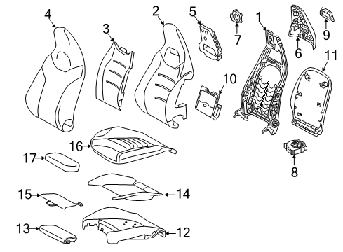 Mercedes-Benz 177-910-43-07-8W90 OUTER COVER, SEAT BACKR. Mercedes-Benz 177-910-43-07-8W90 OUTER COVER, SEAT BACKR.