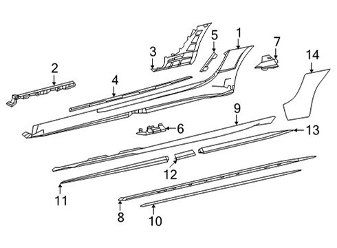 Mercedes-Benz 190-691-00-14 Rocker Molding Retainer Mercedes-Benz 190-691-00-14 Rocker Molding Retainer