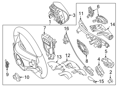 Mercedes-Benz 217-464-11-00-2A17 Cover, Steering Wheel Mercedes-Benz 217-464-11-00-2A17 Cover, Steering Wheel