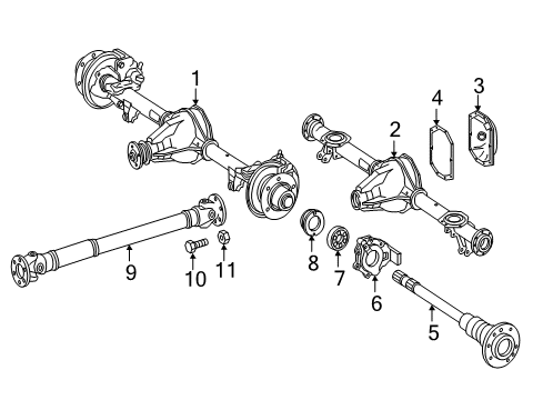 Mercedes-Benz 463-350-02-01 REAR AXLE 463-350-02-01 Mercedes-Benz REAR AXLE