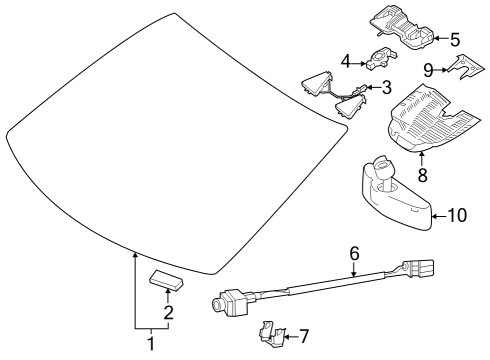 Mercedes-Benz 243-670-50-00 WINDSHIELD Mercedes-Benz 243-670-50-00 WINDSHIELD