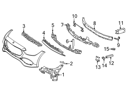 Mercedes-Benz 206-885-57-06 BUMPER IMPACT ABSORBER Mercedes-Benz 206-885-57-06 BUMPER IMPACT ABSORBER