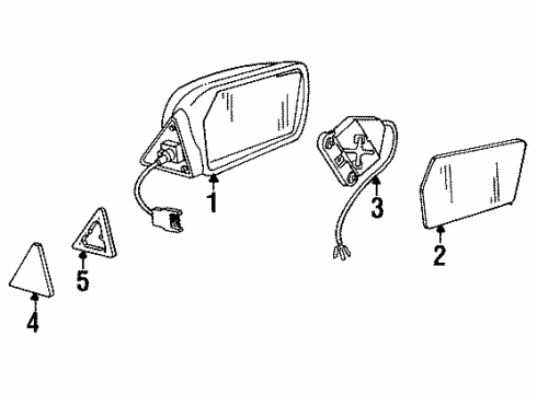 Mercedes-Benz 123-810-13-16 Mirror 123-810-13-16 Mercedes-Benz Mirror