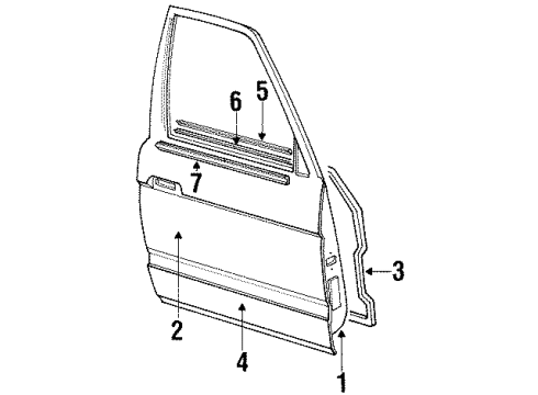 Mercedes-Benz 124-690-03-53 Body Side Molding Mercedes-Benz 124-690-03-53 Body Side Molding