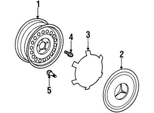 Mercedes-Benz 129-400-01-25 Wheel Cover 129-400-01-25 Mercedes-Benz Wheel Cover