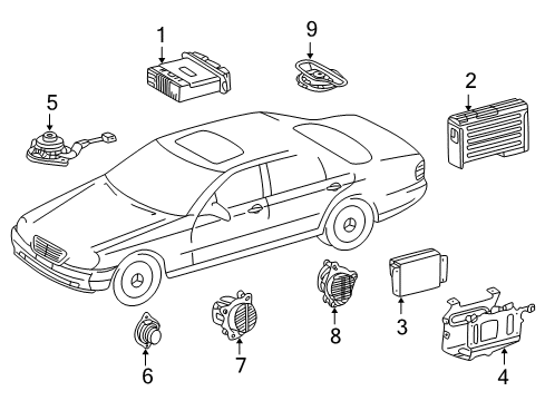 Mercedes-Benz 203-820-07-14 CD Changer Bracket 203-820-07-14 Mercedes-Benz CD Changer Bracket